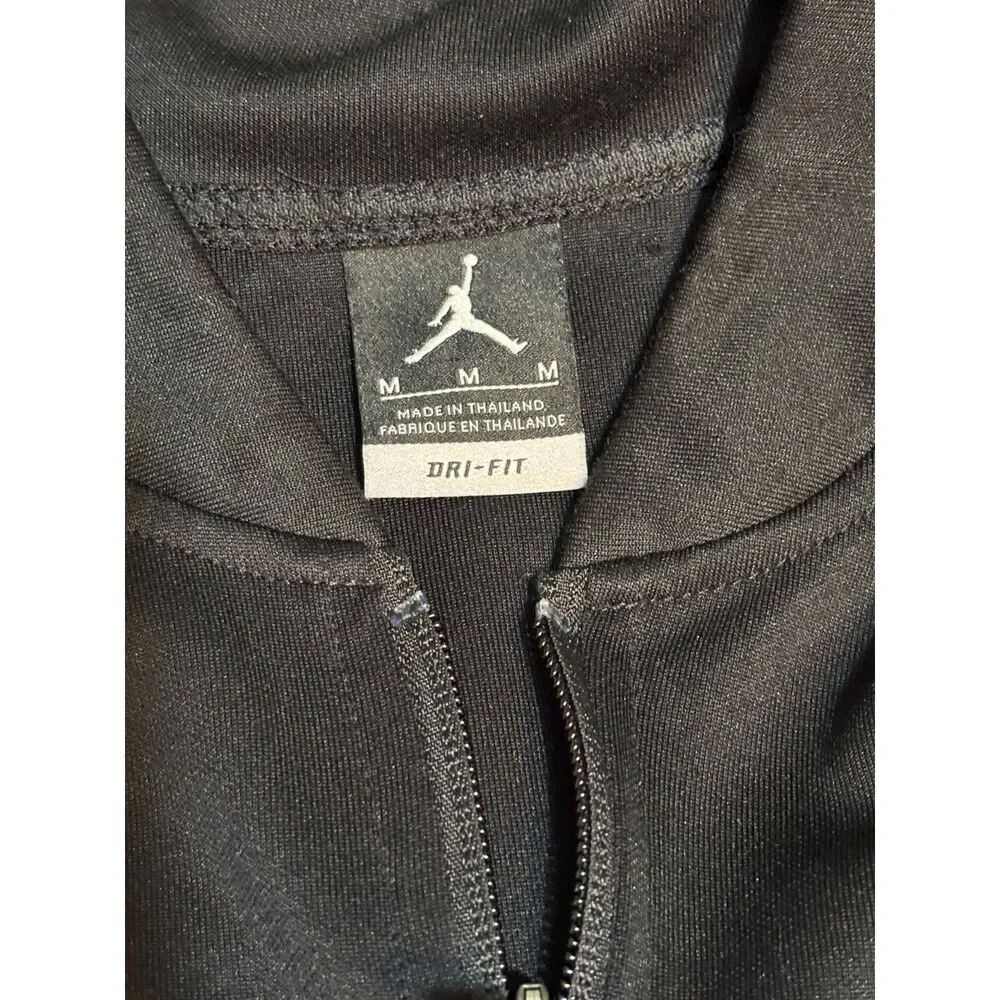 Nike Air Jordan Dri-FIT Full Zip Track Jacket Mens Medium Black